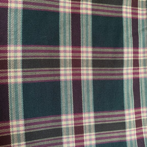 CJ Banks NWT Dark Green/Burgundy Plaid Button Up - Picture 9 of 10